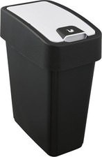keeeper Premium Waste Bin with Flip Lid, Soft Touch, 10 Litre, Magne, Graphite G