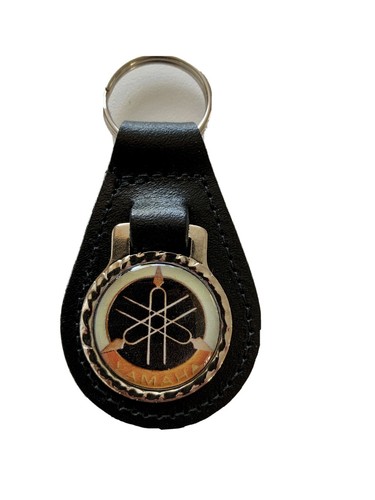 Black leather keyring fob - keyring/,