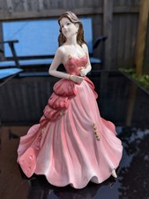 Coalport Ruby Anniversary Figurine 2000, made in England MINT condition
