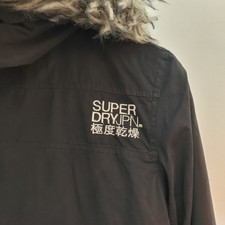 Men's Large Superdry Windcheater Coat Black