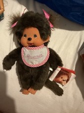  Vintage Monchhichi Monkey Doll - From Around 1980, Original Tags Attached