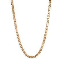 A solid 9k gold byzantine-link