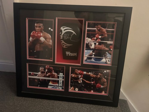 Mike tyson signed - glove, framed