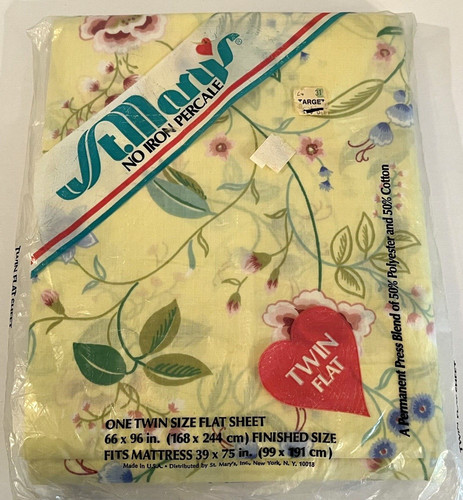 Vtg mary percale sheet - mary's,