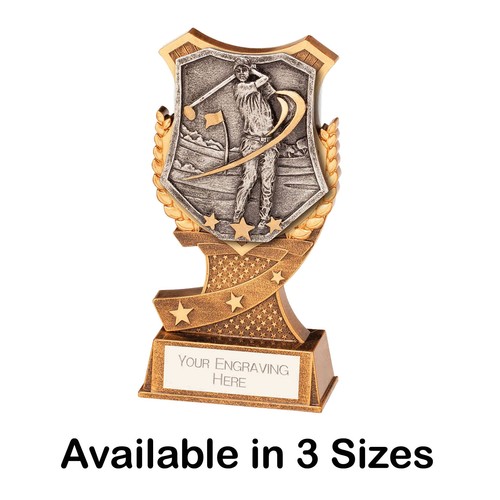 Male golf trophy - male, trophy,