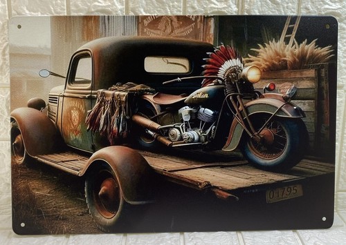 Vintage look truck indian - vintage,