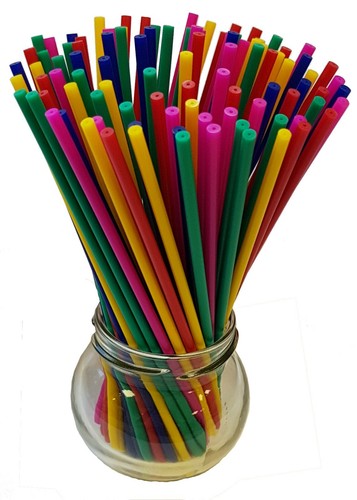 Coloured plastic lolly - plastic,