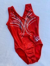Simone Biles GK ELITE gymnastics USA Leotard MISTLETOE MAGIC Bling RED Tank  AXS