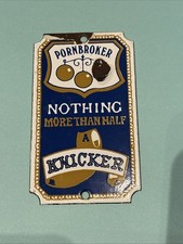 Porn broker Nothing More Than Half A Knicker ENAMEL PLAQUE SIGN  70’s Dodo