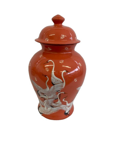 Vintage large ginger jar with - jar,