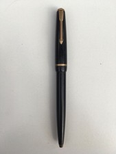 Vintage Parker T-Ball Biro Black with Gold Colour Metal