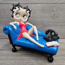 Vintage 2003 Betty Boop on Chaise Lounge Figurine with Phone + Book Rare VGC