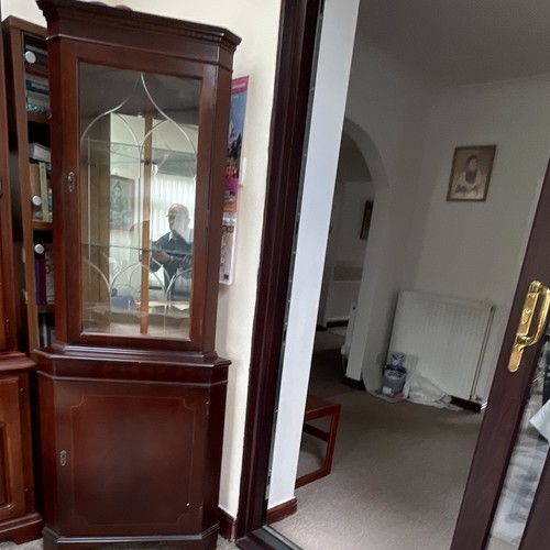 Brown wooden corner display - brown,