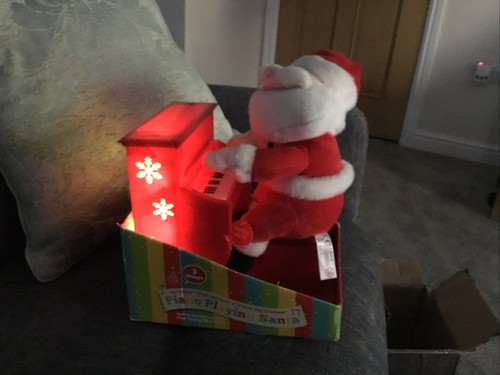 Santa playing piano plush - santa,