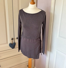 Mint Velvet Grey Jumper with Wrap Apron Detail UK 8 Long Sleeve Top