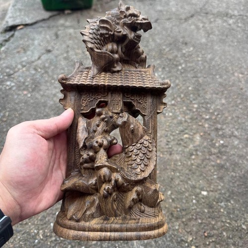 Wooden carving carp - wooden, of