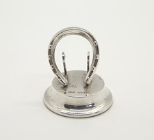 Sterling Silver Novelty Horseshoe Menu Holder Birmingham Levi & Salaman 1905