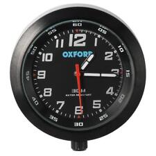 Oxford Analogue Motorcycle Motorbike ATV Clock Black Scooter Water Resistant
