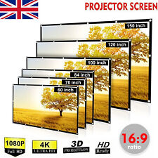 Foldable Portable Projector Screen 16:9 HD Outdoor Home 3D Movie Cinema Theater