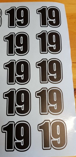 Race number vinyl - race, decals