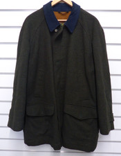 Grenfell 100% Wool Country Trench Coat Dark Green 48" Aquila Loden (Mar)
