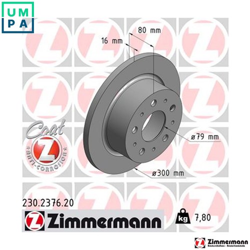 Brake disc 230 2376 - brake, for