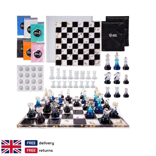 Silicone chess resin mold - silicone,