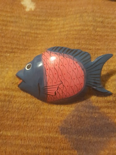 Vintage wooden fish - , accessory