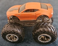 Hot Wheels  Monster Jam 1:64 - Chevy Camaro Orange Diecast Monster Truck  Toy