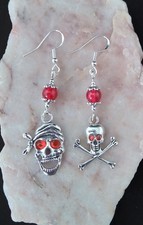 Tibetan Silver Pirate Earrings