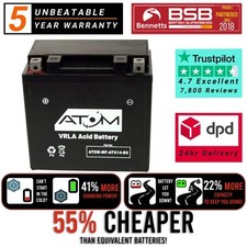 YTX14-BS Atom AGM Motorcycle Battery 12V for Piaggio X10 500 2012-2015