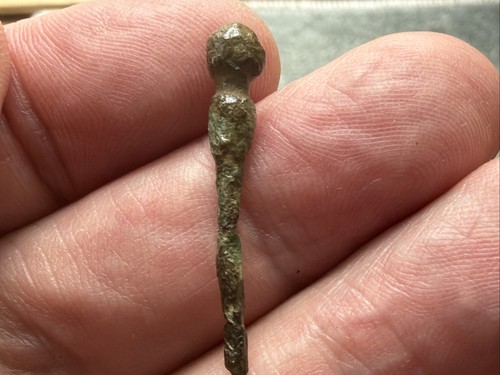 Roman rare bronze clothes hair - roman,