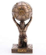 Atlas Bronze Miniature Statue