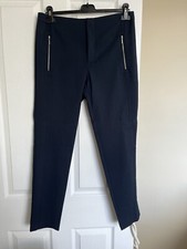 Zara blue trousers with silver zips Size Large L29''