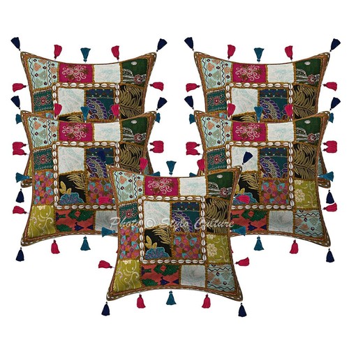 Patchwork cushion cover ethnic - patchwork,