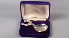 SOLID SILVER CADDY SPOON 1973 EEC IRISH 925 32G BOXED CELTIC