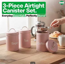 3pcs Tea Coffee Sugar Canister