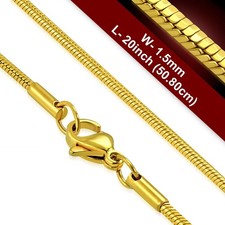 Gold stainless steel snake - gold,
