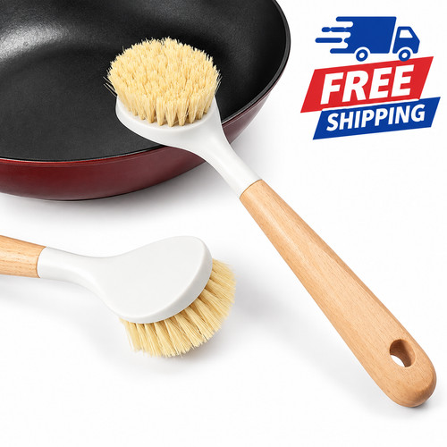 Bamboo washing brush - up,