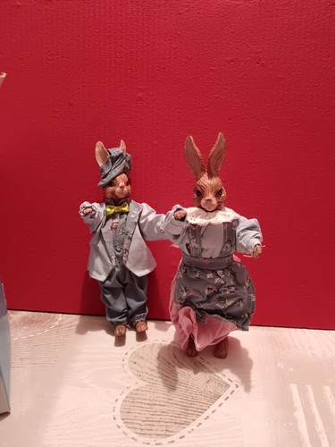 Vintage rabbits porcelain - vintage,