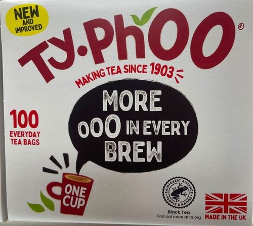 100 teabags typhoo - typhoo, cup