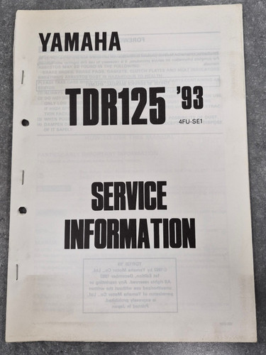 Genuine yamaha tdr 125 - genuine,