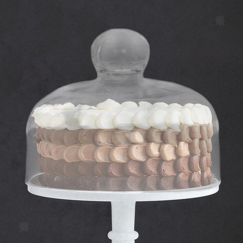 Glass cake stand - cake, cover