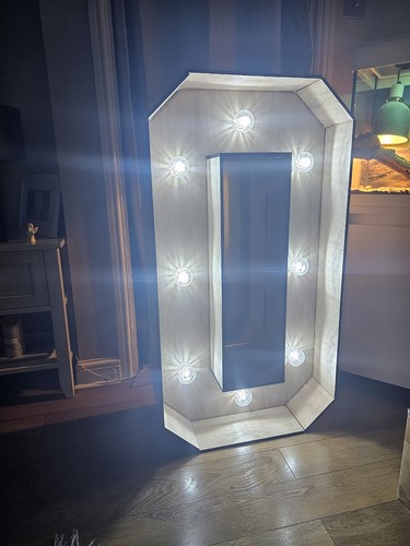 Large light numbers 9 - large, 0