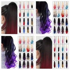 Ombre Claw Clip Ponytail Long