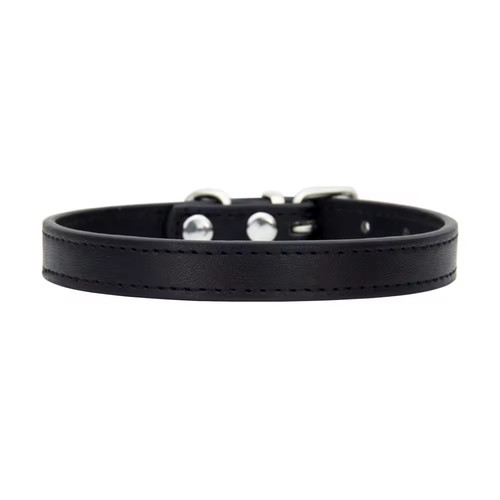 Leather dog collar puppy - leather,
