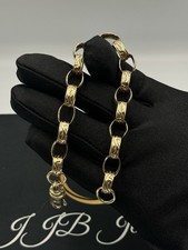 9ct Gold Patterned Oval