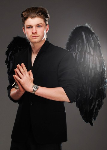 Mens large black feather - mens,