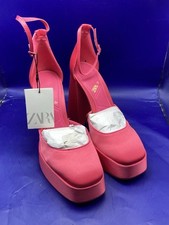 ZARA hot pink high heels Platform Fuchsia Shoes Size 4 RRP £40