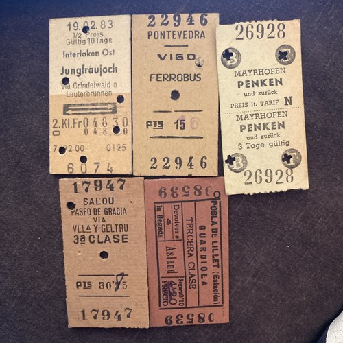 Railway ticket 5 x - , 5.